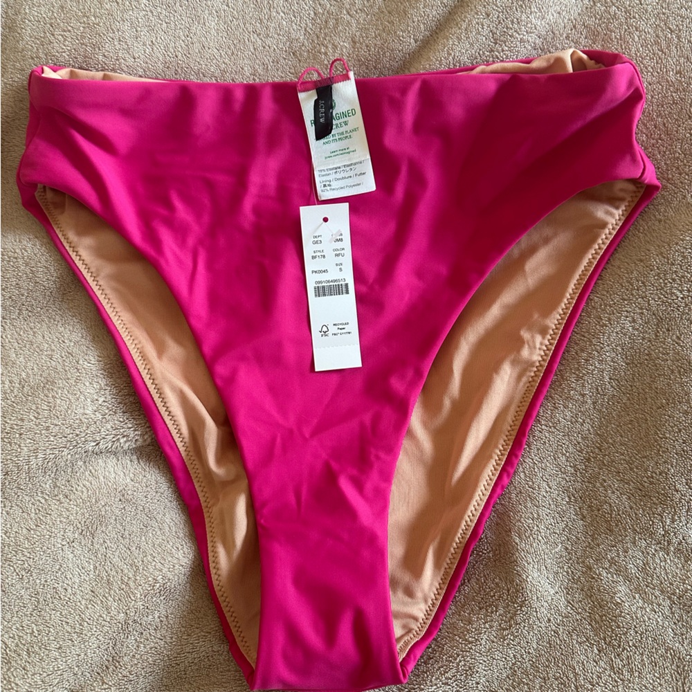 J. Crew Pink High-Cut Bikini